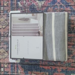 Threshold- Shower Curtain- Gray and white stripes